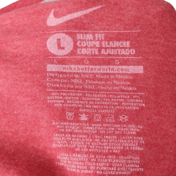 NIKE Mens Slim Fit L Maroon Red Collegiate Graphic Shirt Long Sleeve "BAMA"‎ - Picture 5 of 5